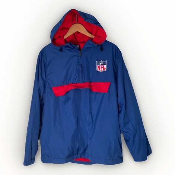 NFL Official Shield Gear Half Zip Windbreaker Jacket + Zip Pockets-Mens M NWT - Picture 1 of 10
